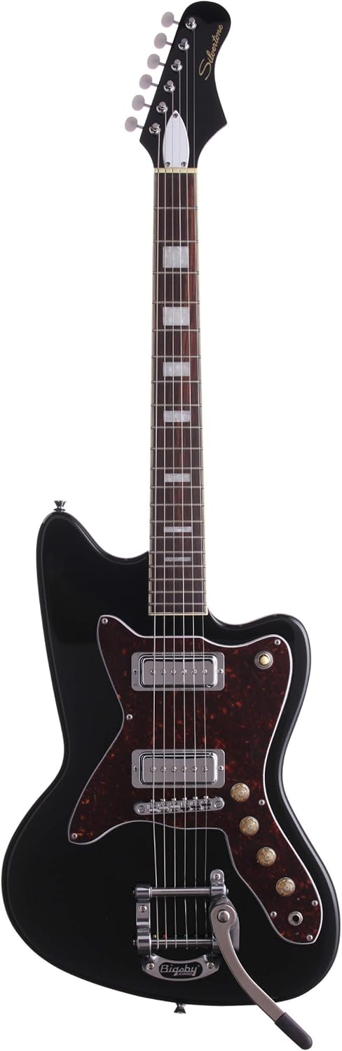 Silvertone Classic 1478 BK Electric Guitar, Gloss black