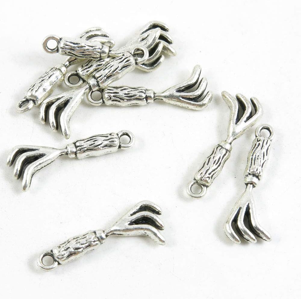 1300 Pieces Antique Silver Tone Jewelry Making Charms Crafting Beading Craft L6KN5 Scratcher