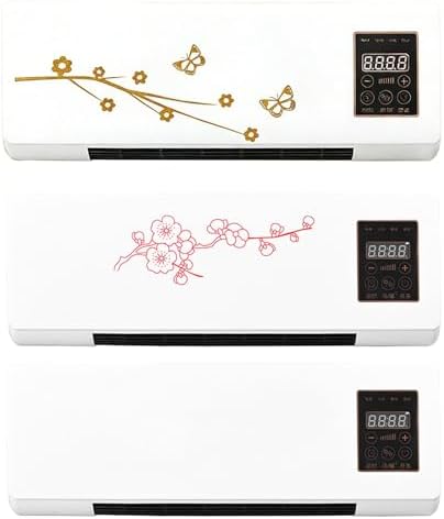 Wall Air Conditioner Fan 2-in-1 Hot And Cold Air Conditioner Heating, 110V 1800W Wall Mount Air Heater Fan for Living Room Bedroom Office, Natural Wind/Heating Mini AC System(Yellow)