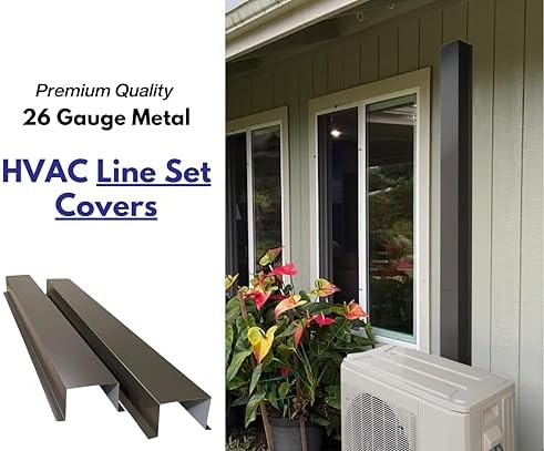 EAGLE 1 Metal Line Set Cover Kit for Mini Split and Central Air Conditioner & Heat Pump (Multiple Sizes and Colors) (4x4, Galvalume)