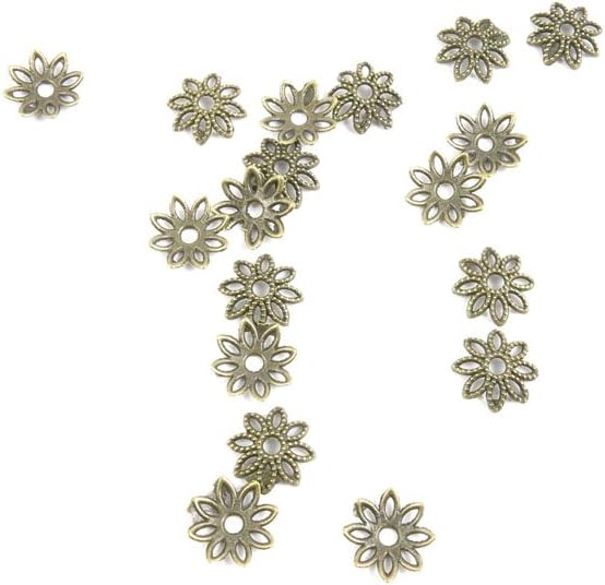 3020 Pieces Jewelry Making Charms Findings Antique Bronze Brass Fashion Jewellery Wholesale Supplies Pendant Lots Bulk Supply E6QA8 Flower Spacer Beads