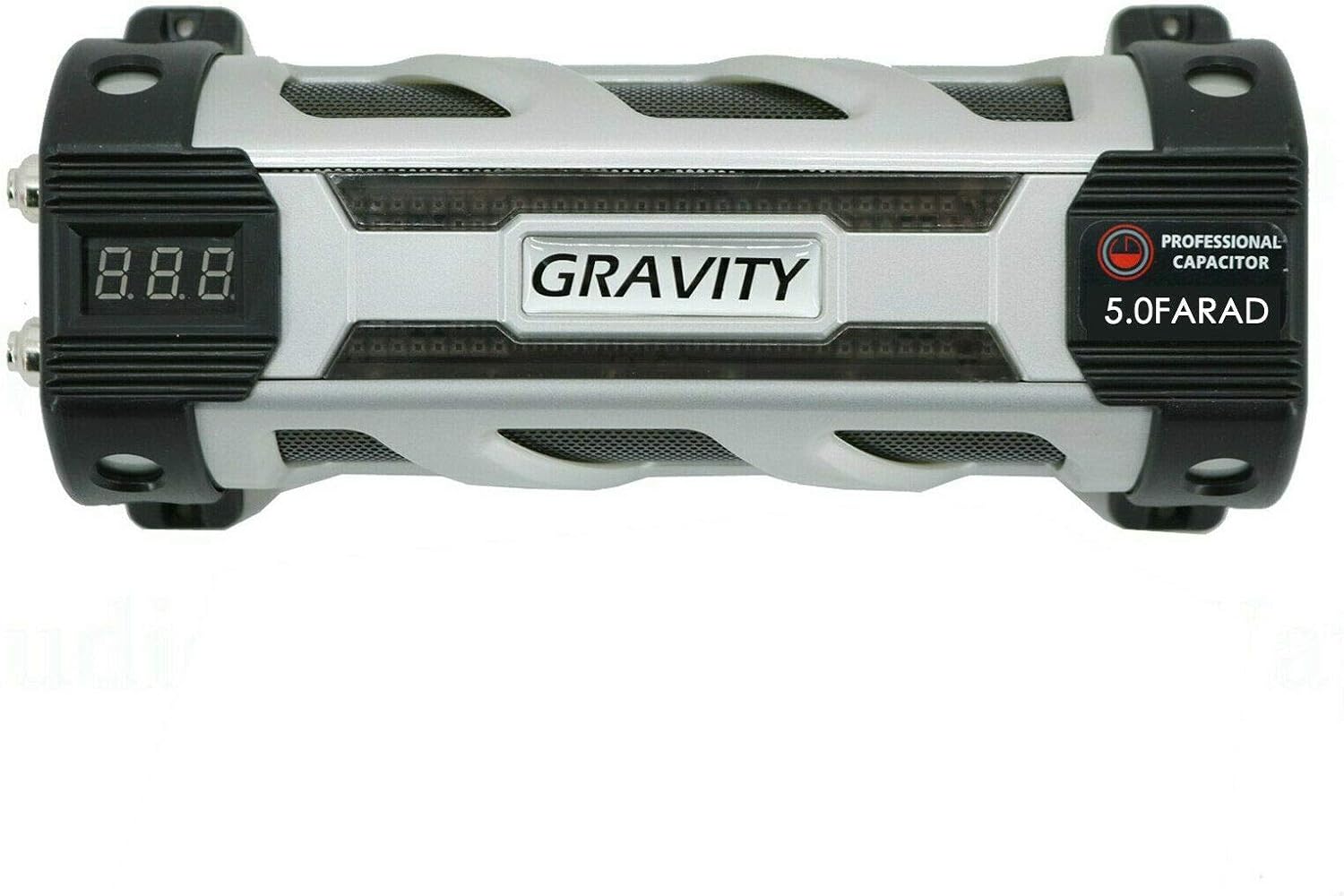 Gravity GR5.0 Car Audio Battery Stiffening Portable Power 5 Farad Capacitor and Completed 5000 Watts 0 Gauge Amplifier Installation Wiring Kit Red BGC0XLR