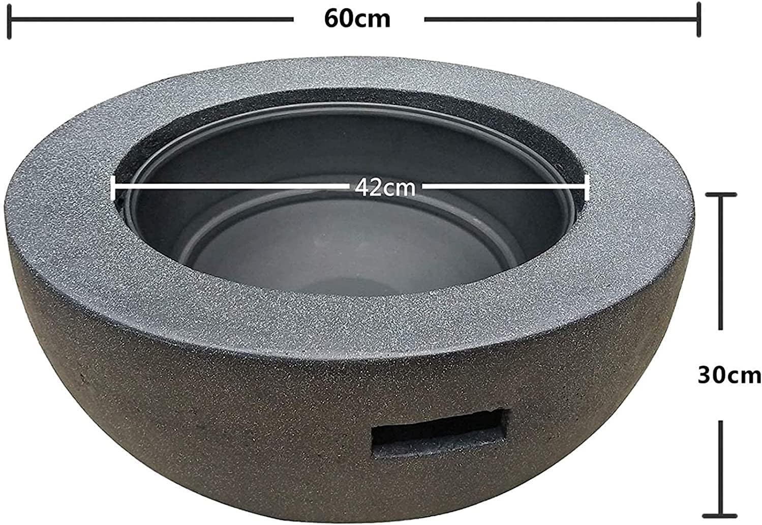 BBQ Grill Outdoor Hearth Grill, Fireplace, Fire-Resistant, Includes Grill Grate for Use as a BBQ Pit, Fire Bowl out of Steel with an Edging of Artificial Stone Patio Stove