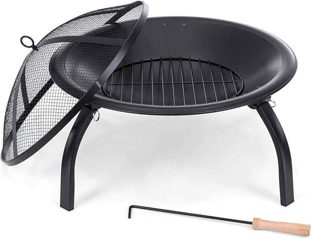 Fire Pits Outdoor Wood Burning Portable Heater 56cm Diameter Firepit Bowl