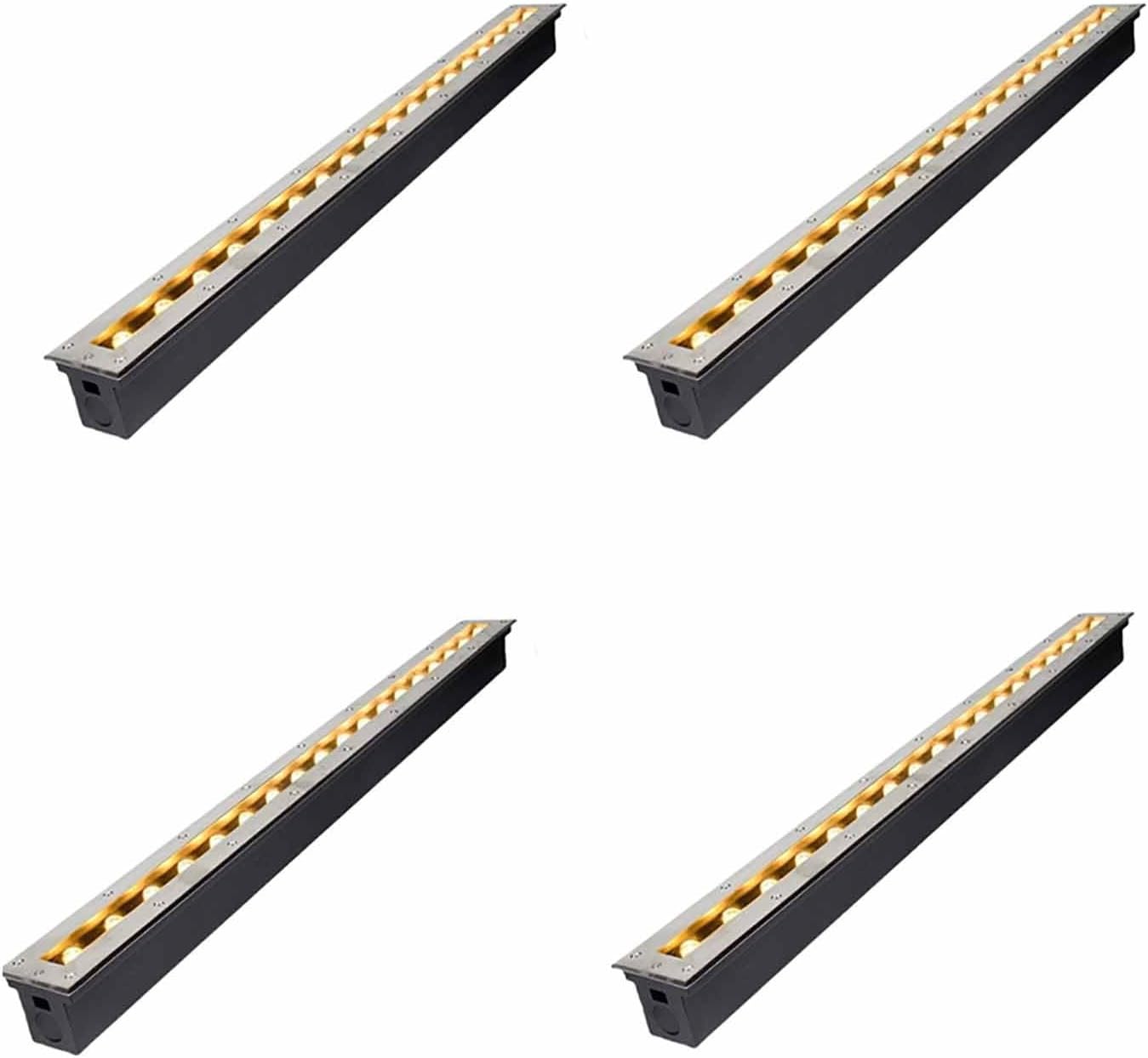 Rectangular Ground Landscape Light - Outdoor Ground Spotlight, AC85-265V Recessed LED Underground Light, IP66 Waterproof Long Strip Floor Lamp, for Parks Squares Landscape Decorate Lighting