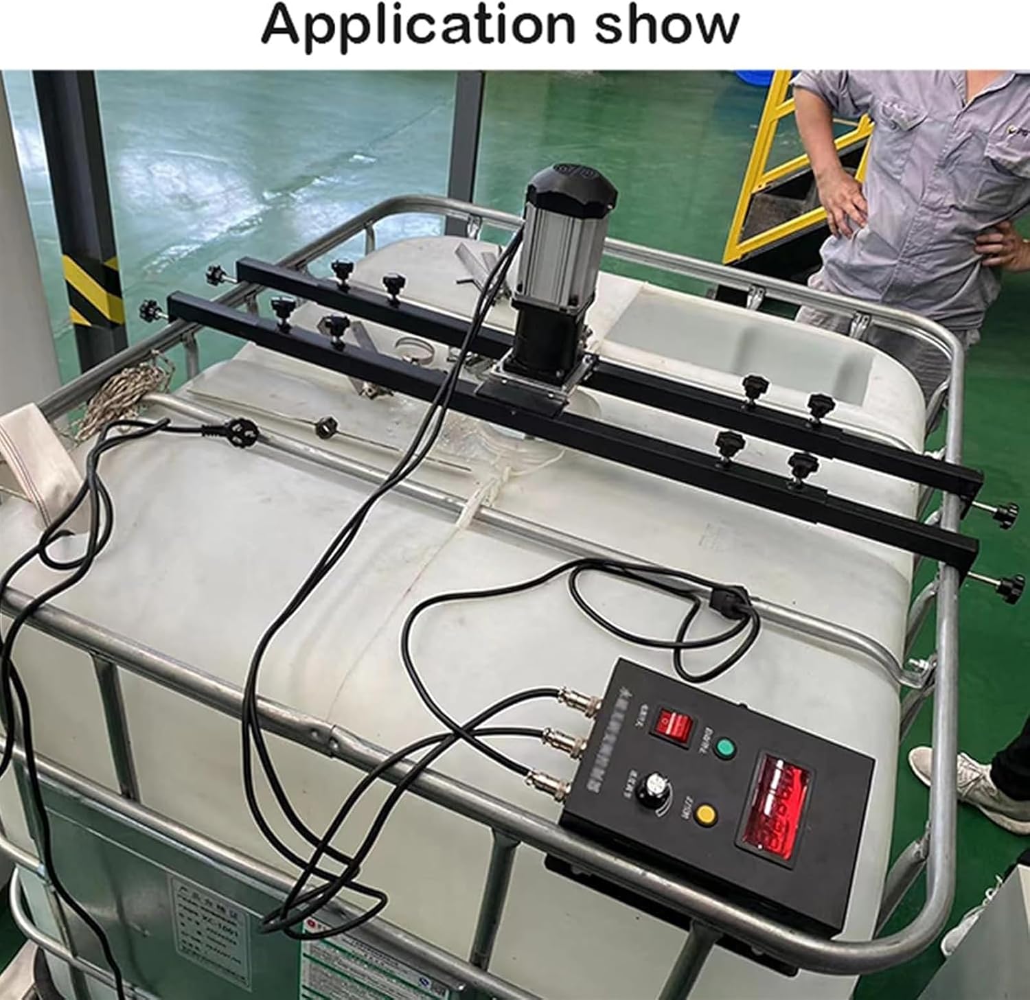 IBC Agitator, 980W Electric Tank Mixer Machine, Commercial 1 Ton Paint Stirring Machine with Support Hanger, Paint Mixing Equipment, for Ink Dissolver Agitator