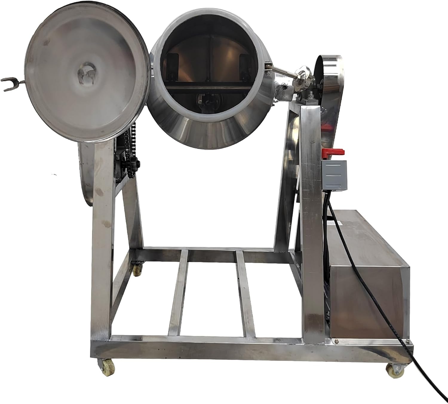Dry Powder Mixer 30L Powder Mixer Blender Machine 360°Rotation Stainless Steel Powder Mixing Machine Granule Food Powder Drum Mixer Machine 110V 3KW