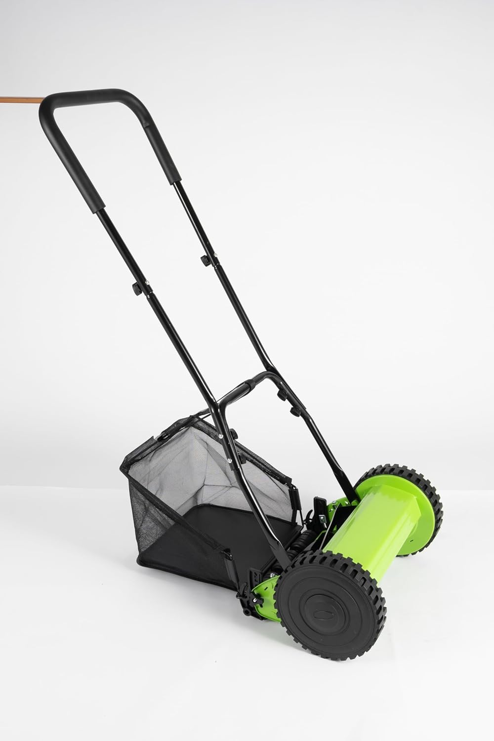 Manual Lawn Mower - 5 Blades, Roll Up Lawn Mower Extension Tube Without Bending, 6 Aluminum Grippers, Adjustable Height (0.47-1.77 Inches), Suitable for Yard/Garden/Courtyard