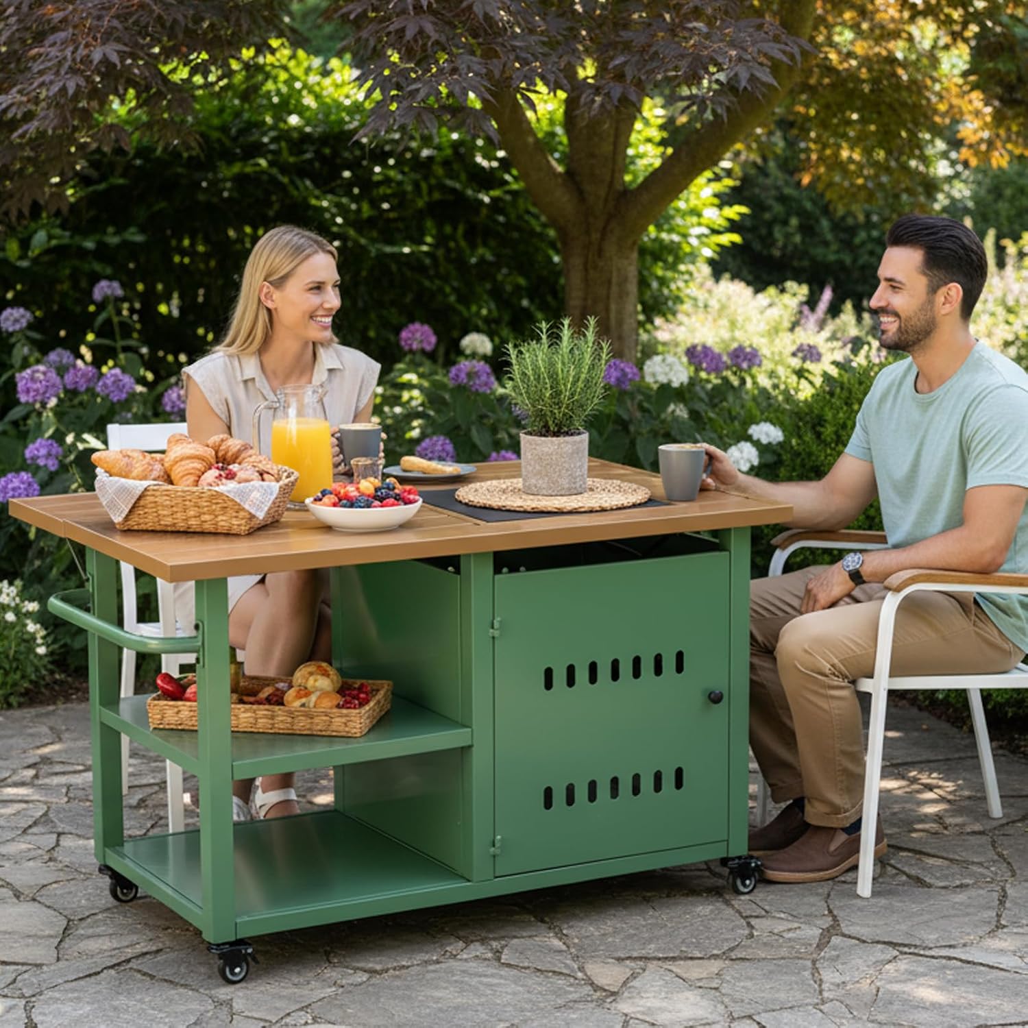 Gas Fire Pits for Outside Patio, Rectangular Fire Pit Tables, Firepit Table Propane, 44