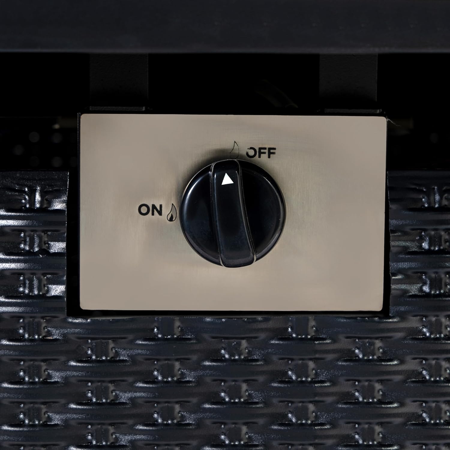 Square 28in Iron Propane Firepit Table 50000BTU Controlled Flame Sturdy Outdoor Multi Function Coffee Dining Bar Table Black