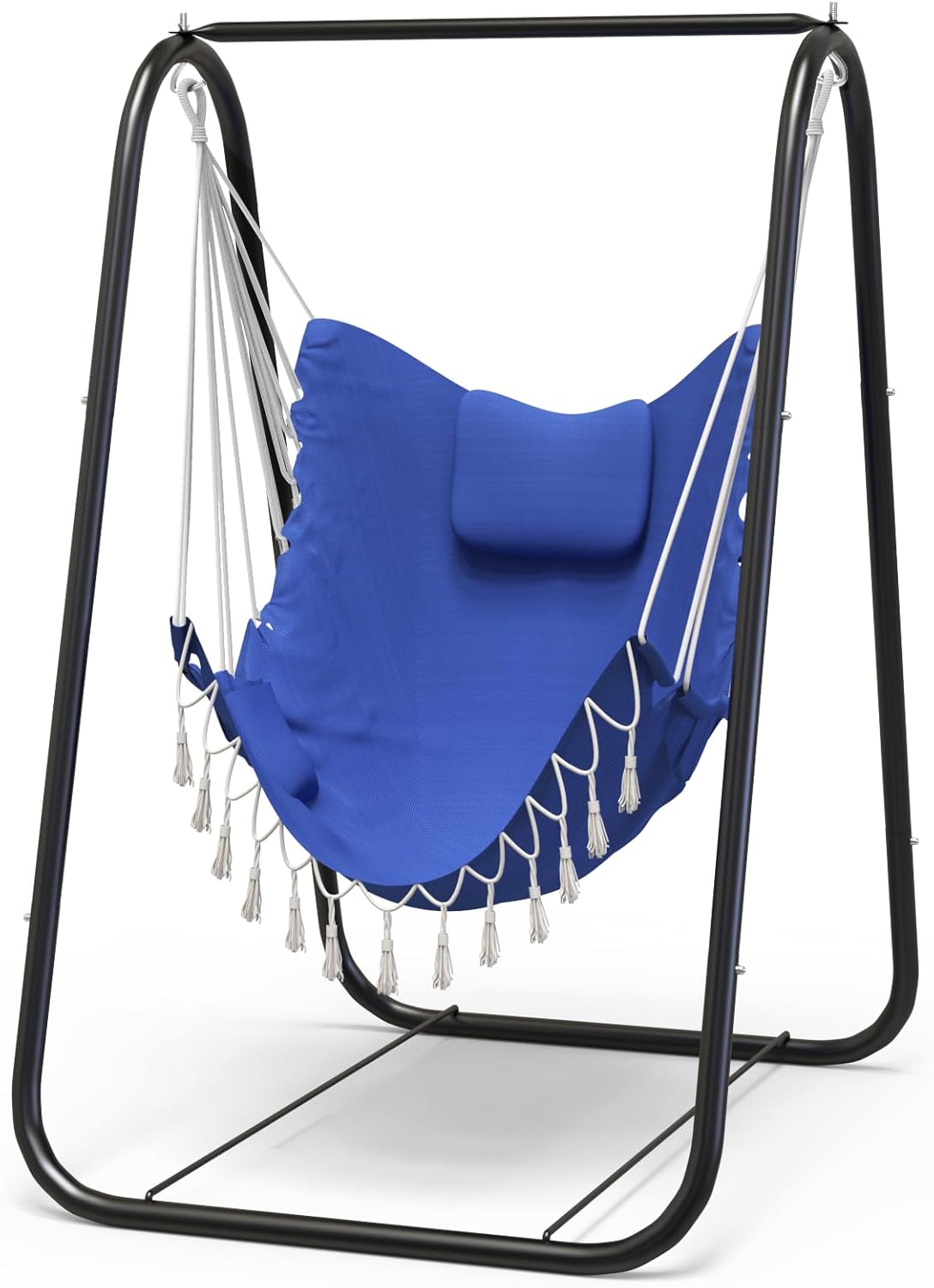 G TALECO GEAR Hammock Chair with Stand,Heavy-Duty and Rustproof Hanging Chair with Stand,Hammock Swing Chair Stand,for Indoor Outdoor Patio Yard Garden Porch (Blue)