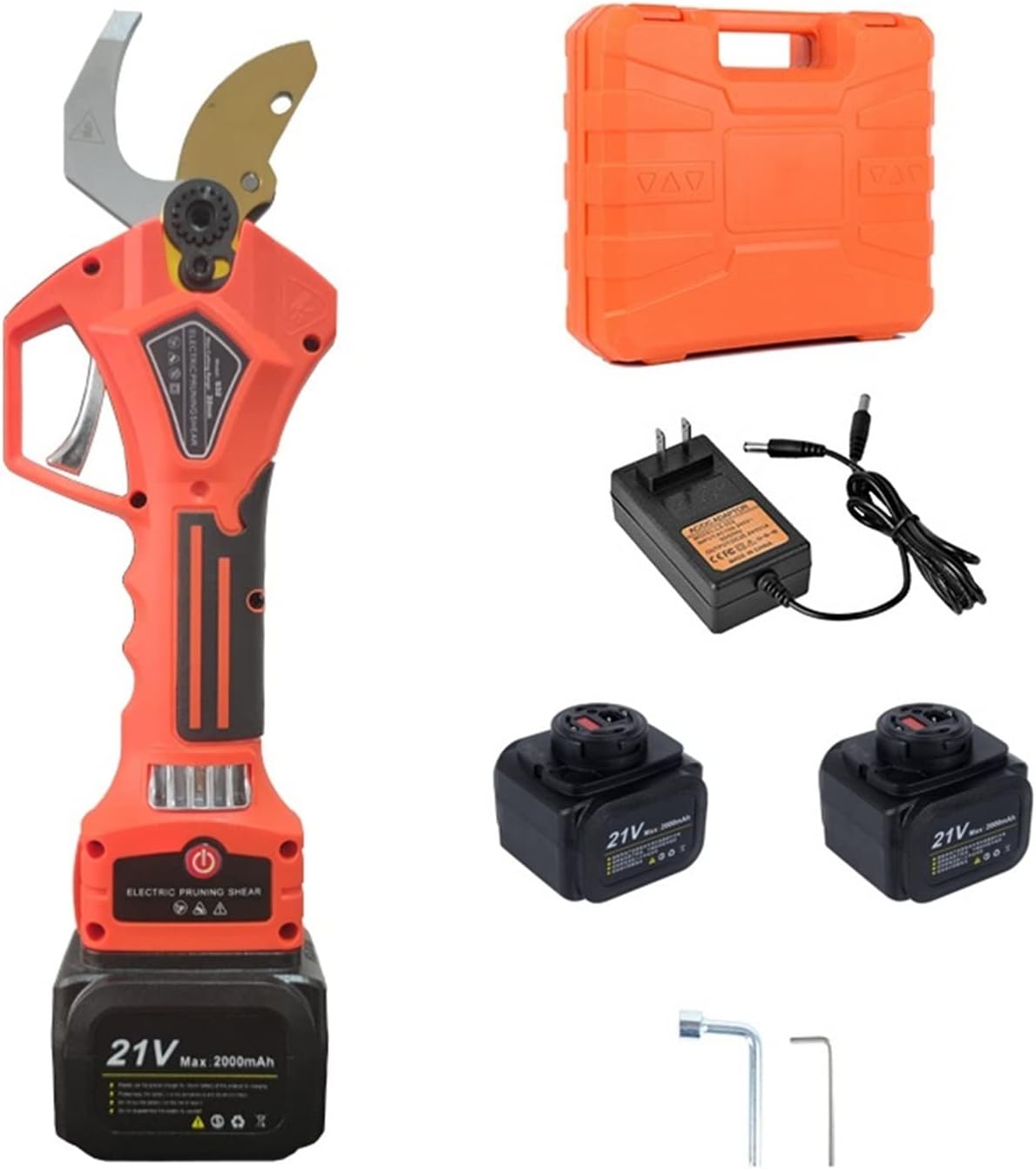 21V Cordless Pruner Lithium-ion Pruning Shear Efficient Scissors Bonsai Electric Tree Branches Garden Tools Electric S32 32mm)