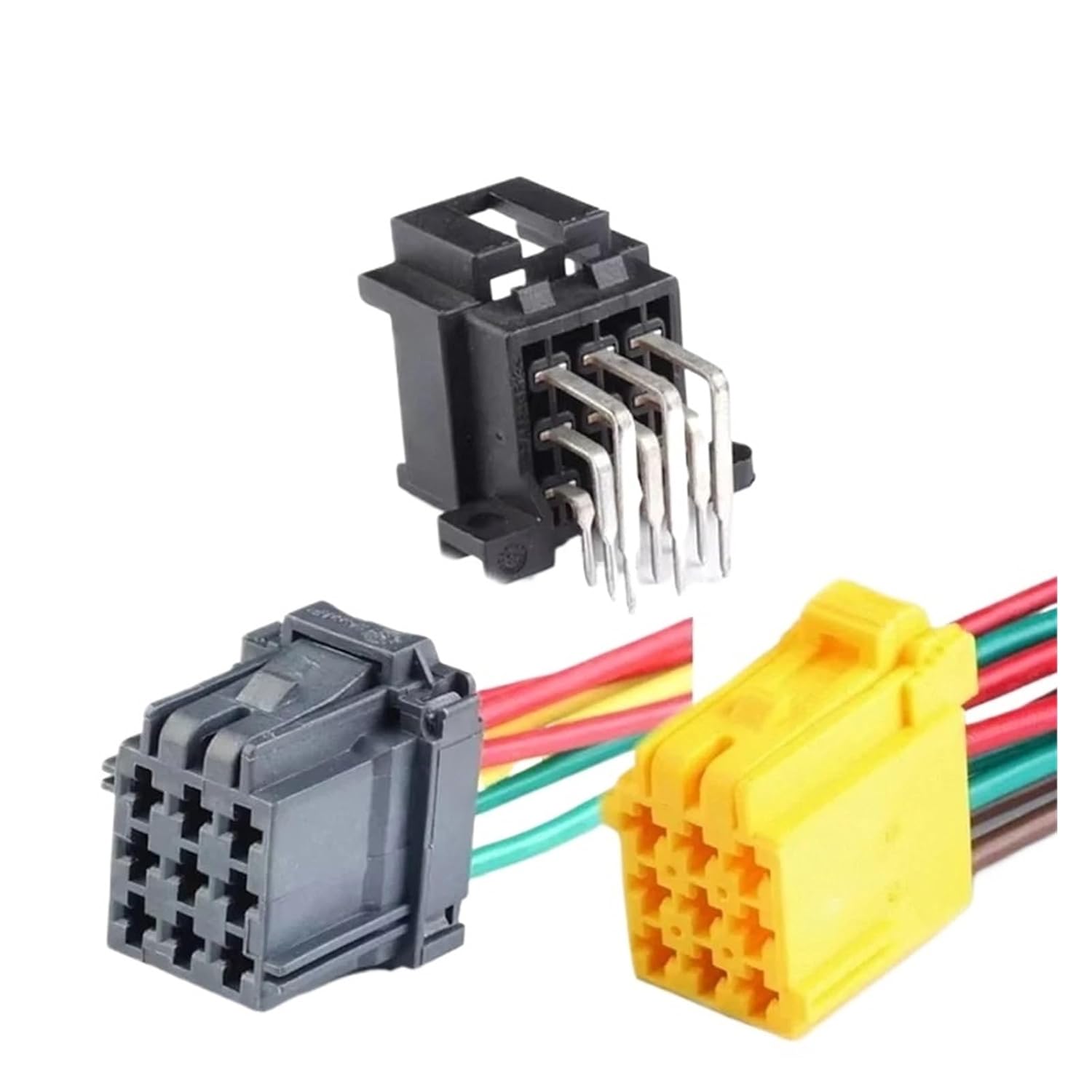 Speaker Connector 1 Pc 9 Pin 8-968971-1 Automobile Power Amplifier Connector Automotive Audio Amplifier Plug Wiring Harness 8-968971-2 9-966140-4(5 Pcs,9 Pin Female B)