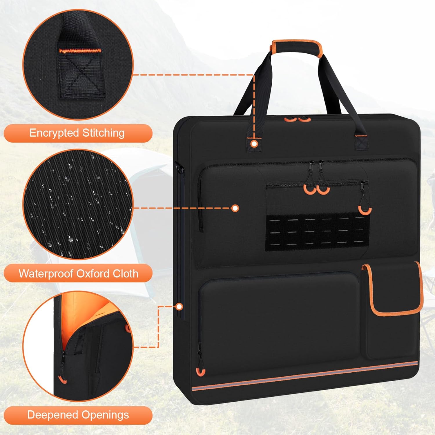 Solar Panel Storage Bag and Portable Station Bag Compatible with Jackery Explorer 500 and Jackery SolarSaga 100W 100X 200W