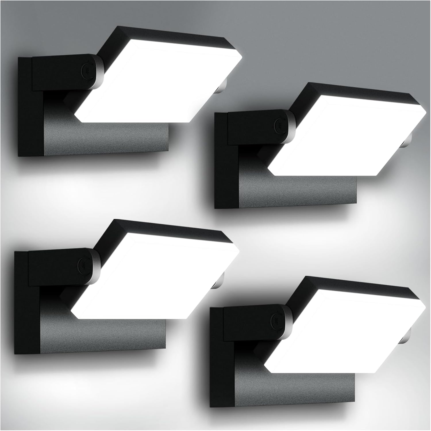 40W LED Wall Light, 4000LM 5000K 360° Wide-Angle Exterior Wall Floodlights, IP66 Waterproof Commercial Outdoor Wall Mount Fixture Wall Pack Security Ideal Lighting for Garage(4 Packs)