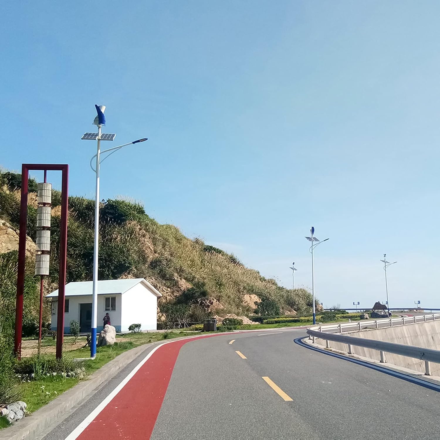 2000W 12v 24v 48V Vertical Wind Turbine Generator Kit Windmill With Hybrid Controller Home Low Noise Wind Turbine Generator Vertical Axis Maglev Wind Turbine Generator ( Color : White , Size : 24V )