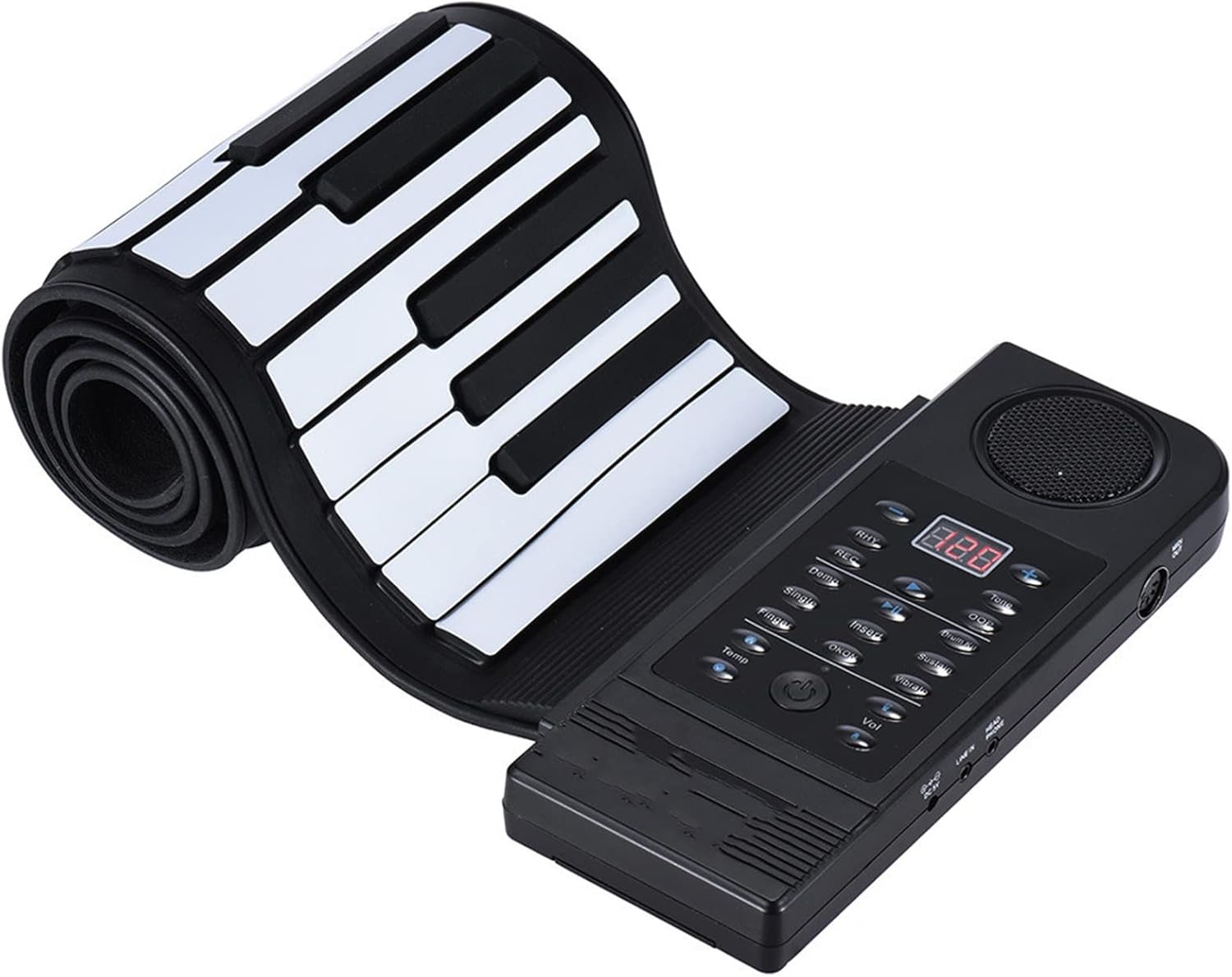 KESHUO Folding Piano Portable 61 Keys Flexible Roll Up Piano USB Electronic MIDI Keyboard Hand Rolled Musical Instrument