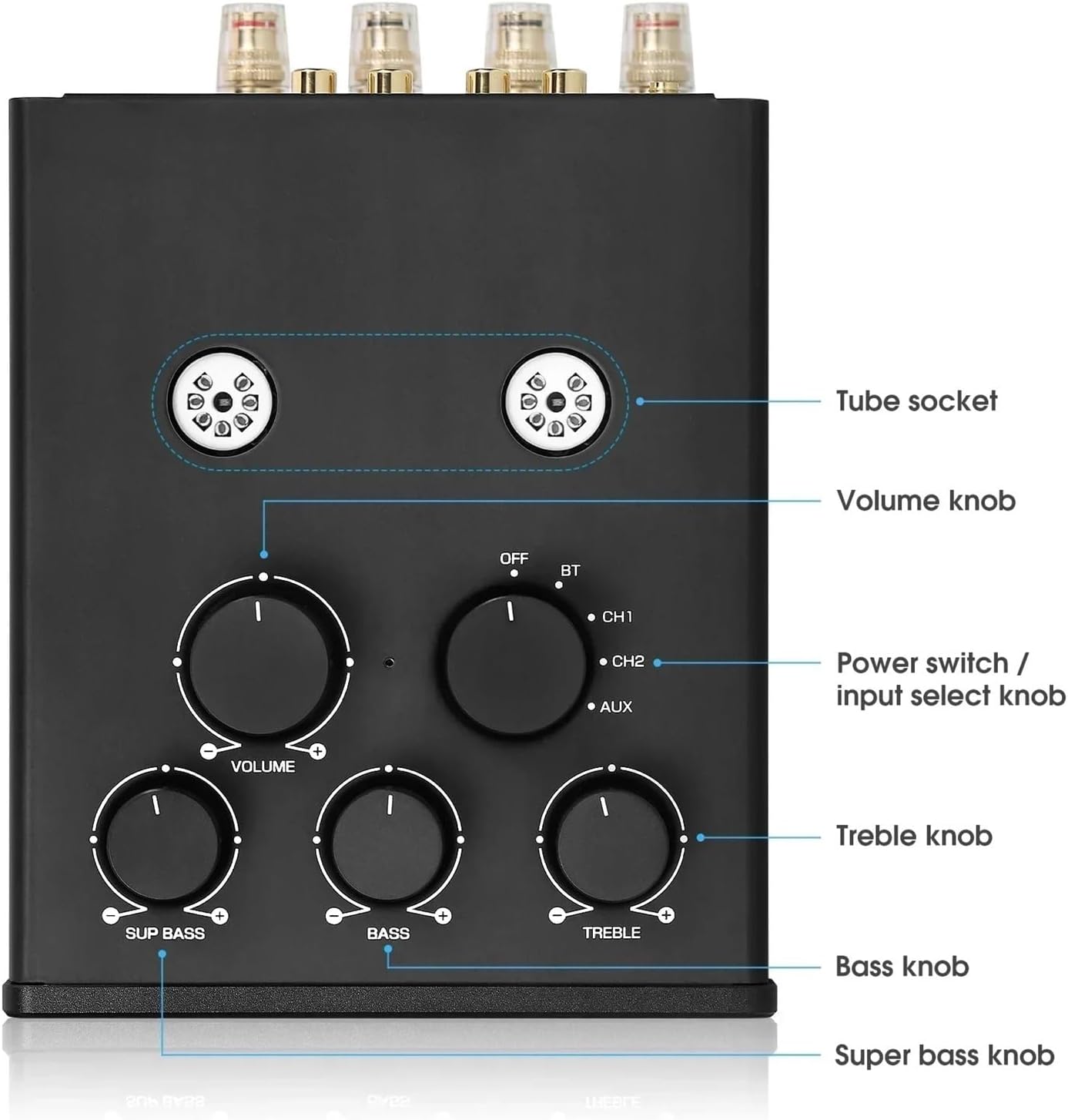 T6PRO HiFi TPA3255 Tube Amplifier JAN5654 Tube Power Amplifier 300W+300W with VU Meter