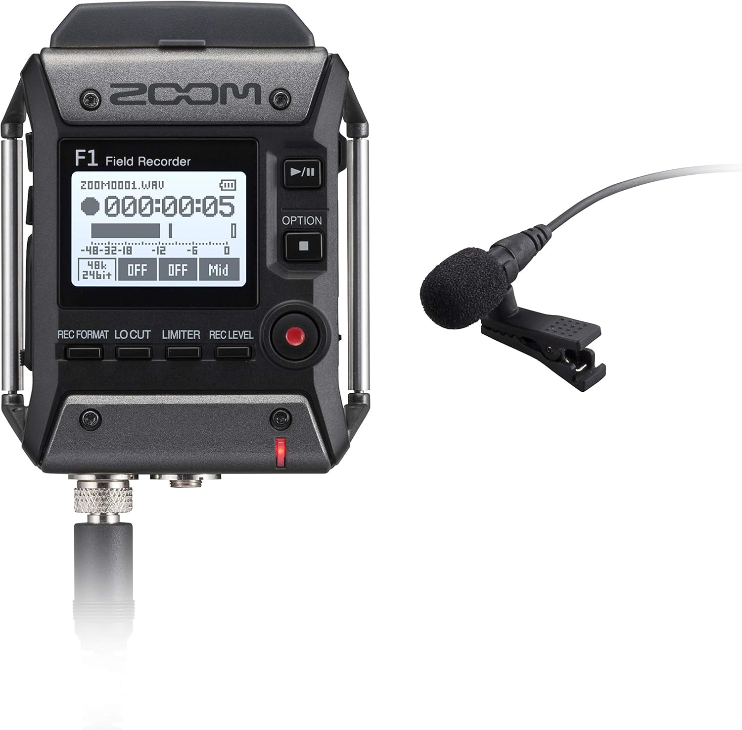 Zoom F1 Field Recorder with Lavalier Microphone