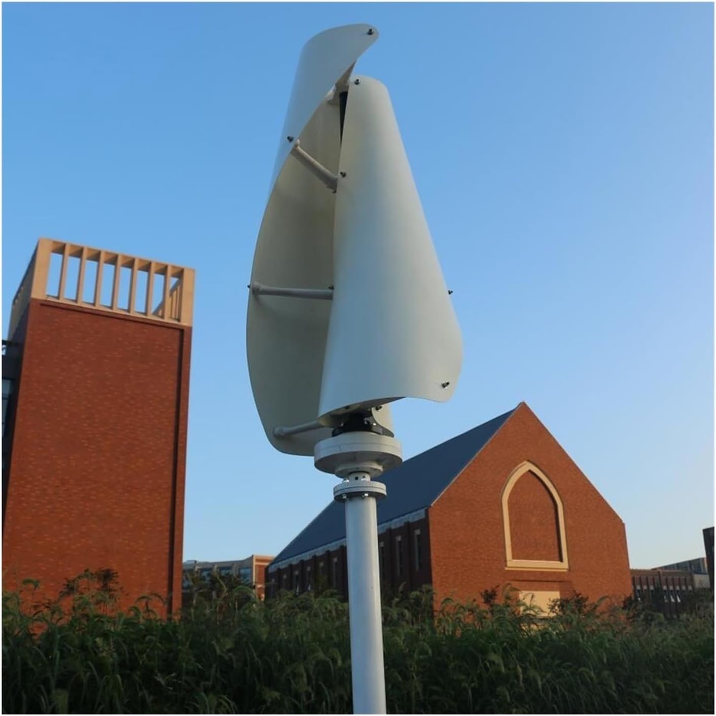 Wind Turbine Generator, 10KW Wind Turbine Generator Vertical Turbine Alternative Free Energy Windmill 24V 48V 96V Hybrid Controller For Homeuse for Marine, RV, Home(Green,12V)