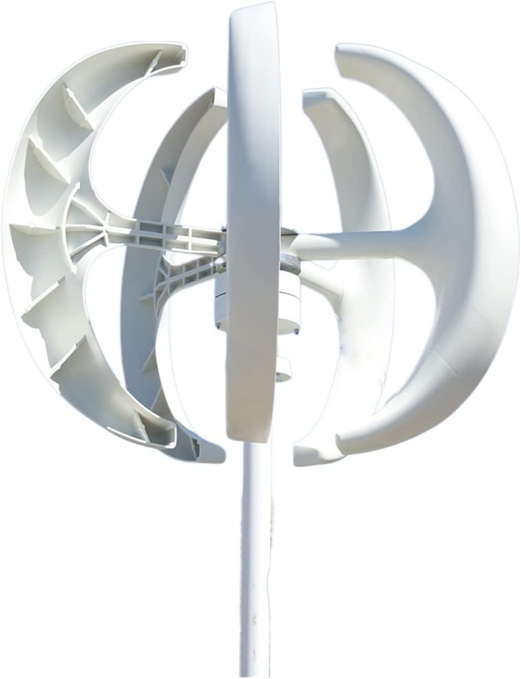 Wind Turbine Generator Kit, 4000W 5 Blades Vertical Axi Wind Turbines Generator Lantern 12V 24V Motor Kit Electromagnetic for Home Streetlight Use for Hybrid Solar Wind System(24V)