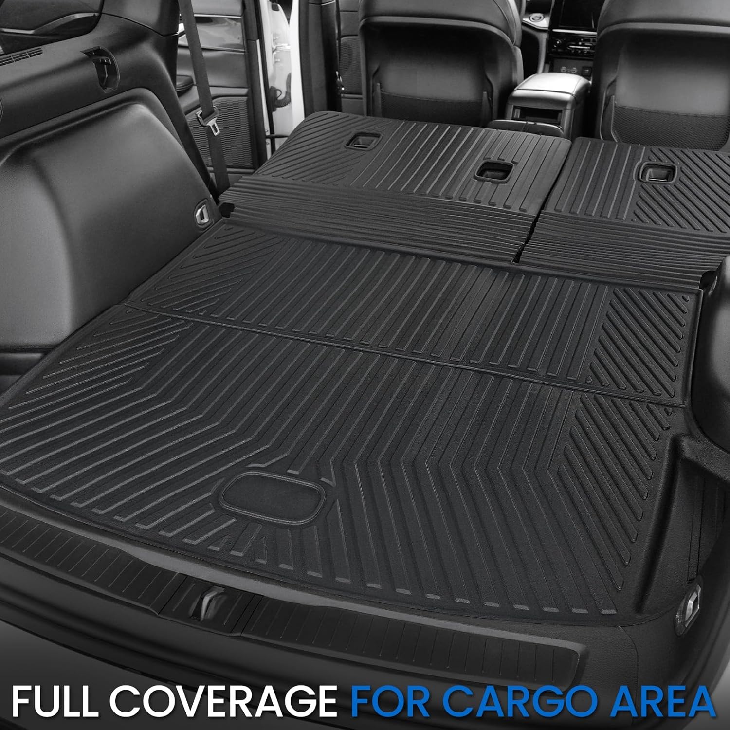 Floor Mats Set for 2022-2025 Jeep Grand Cherokee, All Weather TPE Backrest Mat Trunk Mat Cargo Liner Door Sill Guards Accessories (Floor Mats Set)