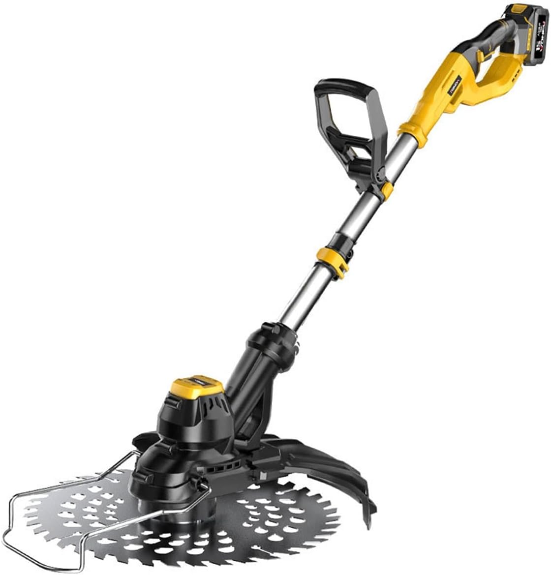 21VBattery Powered Weed Eater Electric Lawn Mower Cordless Bush Trimmer Handheld Hedge Cutter Grass Shrub Trimmer (9 Inches)