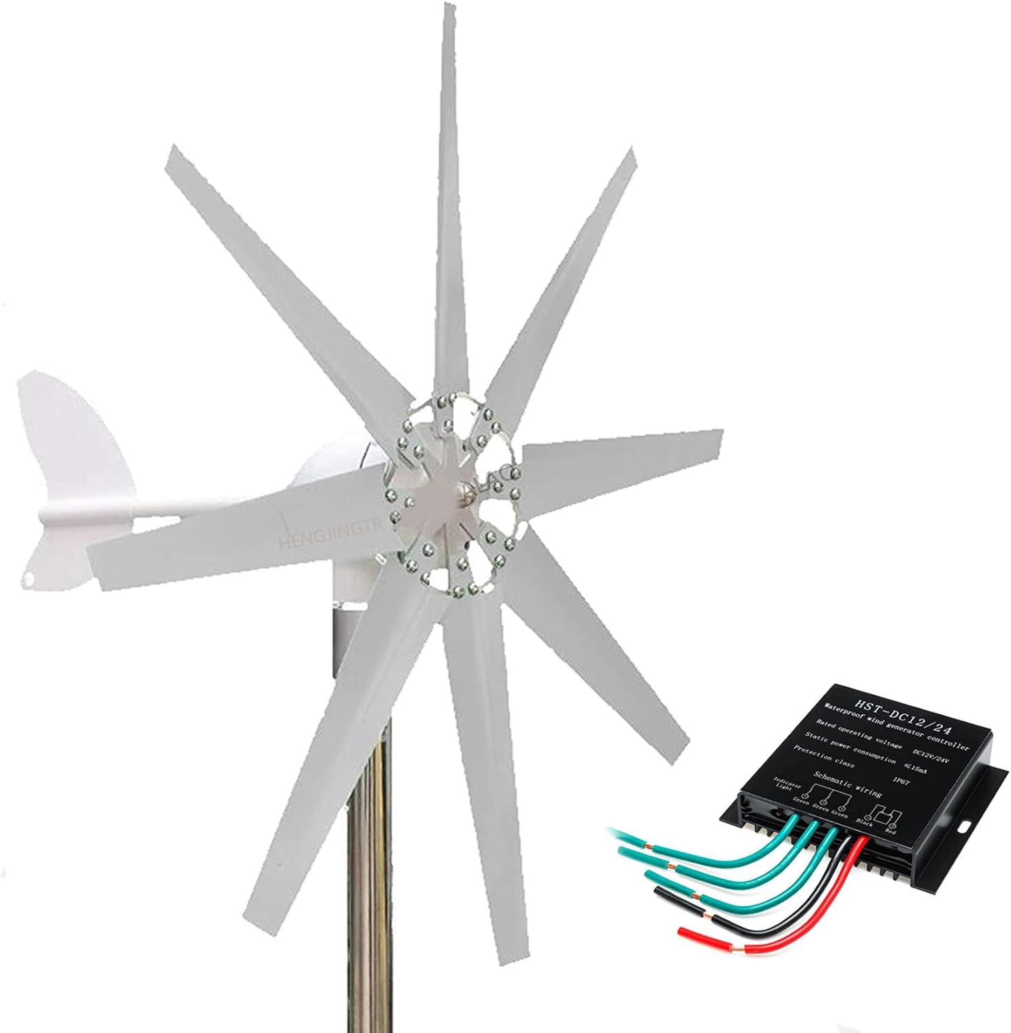 12000W 12V24V 48V Horizontal Wind Turbine Generator, with Controller Vertical Wind Turbine 12V 24V 48V Small Windmill Free Energy