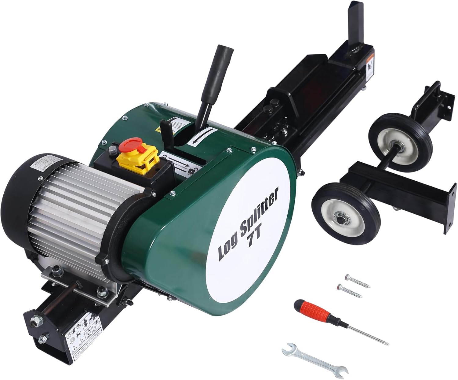 Double Flywheel Electric Log Splitter Log Splitter Electric Portable 7 Ton hotizontal 2HP 16A,Electric firewood Splitting Machine