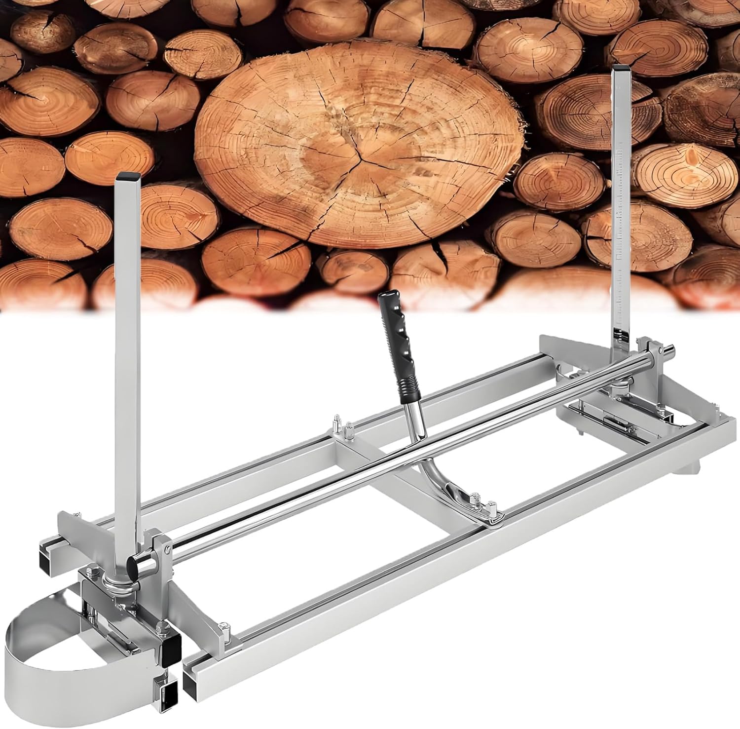 2025 Upgraded Version Chainsaw Mill Kit,Saw Mill Guide Rail Lumber Metal Brackets,Saw Milling Machine with Level Ruler,Adjustable Sawing Height and Width,Can Cut 0.2