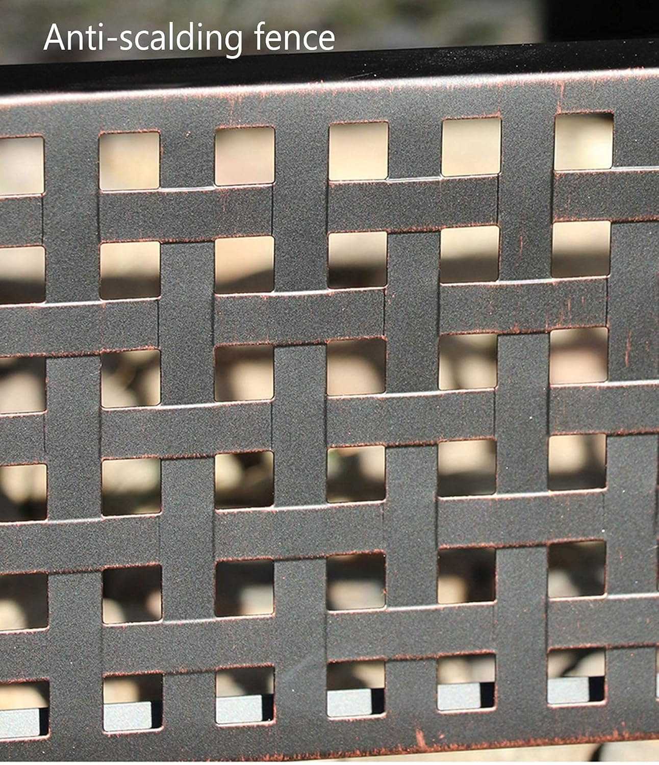 3 in 1 Outdoor Fire Pit,Metal Brazier Square Table Firepit Garden Patio Heater/BBQ/Ice Pit with Waterproof Cover