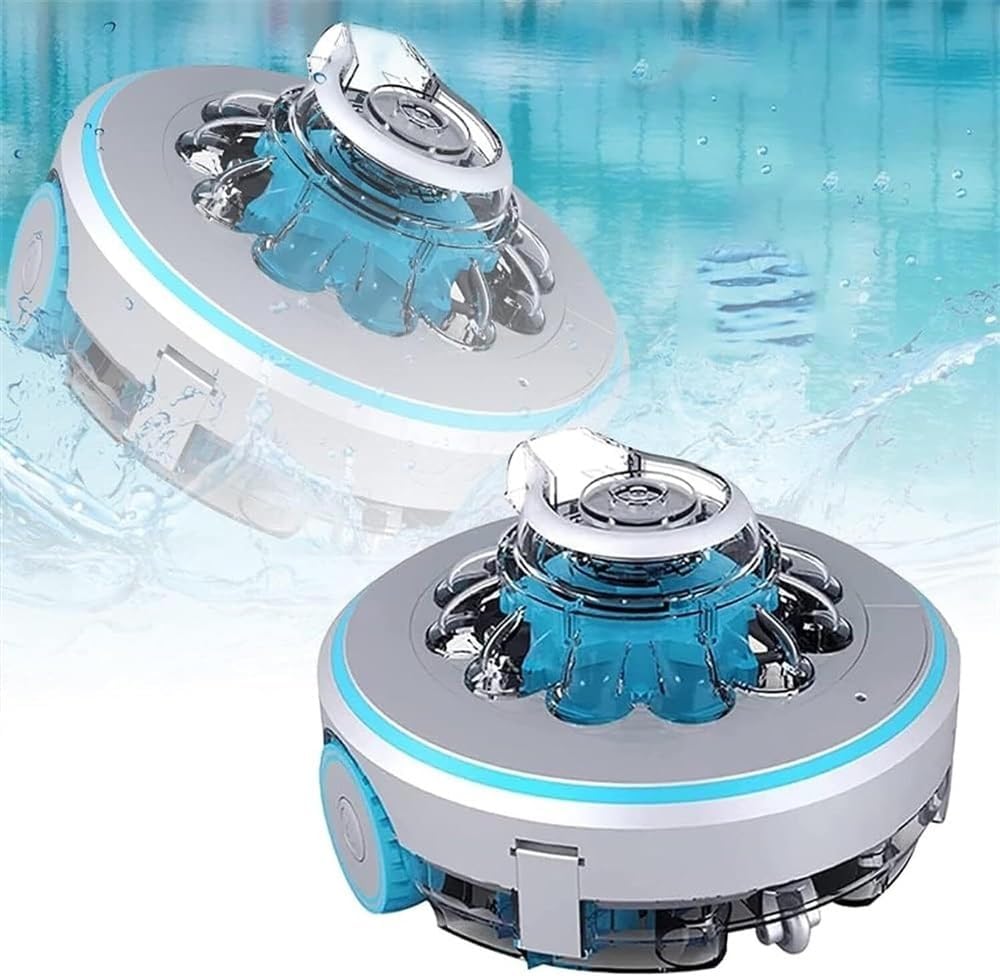 Smart Cordless Swimming Pool Vacuum Cleaner, Automatic Robotic Pool Cleaner, Rechargeable Robotic Pool Cleaner, for Above-Ground or In-ground Swimming Pool Up to 540+Sq Ft