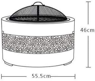 Fire Pits Outdoor Wood Burning Fire Pit Tables for Outside Patio, Fire Pit Bowl, with Heat-Resistant Coating, BBQ Net, for Outdoor Camping Patio with Cover BBQ Cooking for Outside Camping Backyar