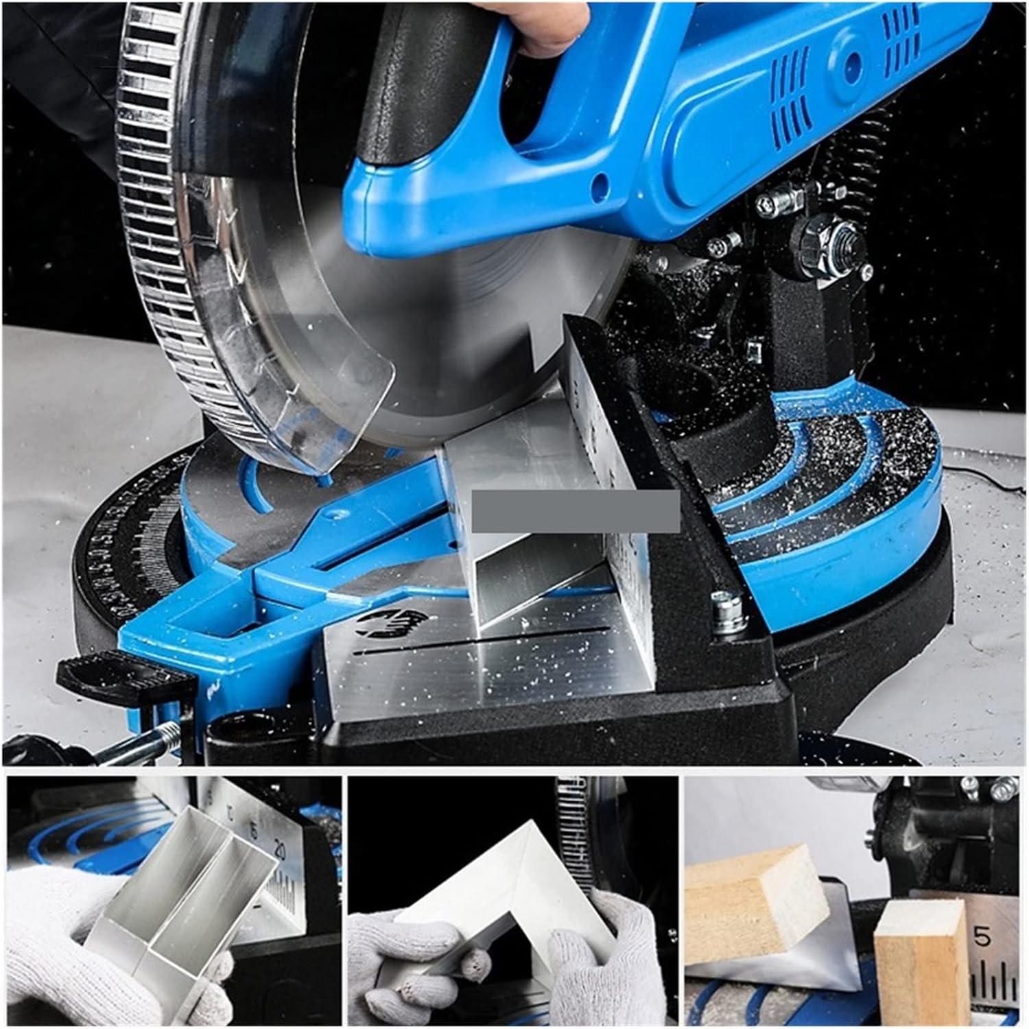 HD9255-2 2600W Aluminum Sawing Machine Belt Type 45 Degree Multi-Purpose Wood Aluminum Profile Cutting Machine Power Tools with Efficiency