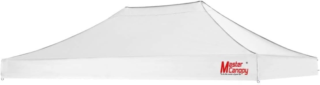 Bundle of MASTERCANOPY Pop-up Canopy Replacement Top (10x15, White) x1 and MASTERCANOPY Pop-up Commercial Instant Canopy (10x15, Blue) x1