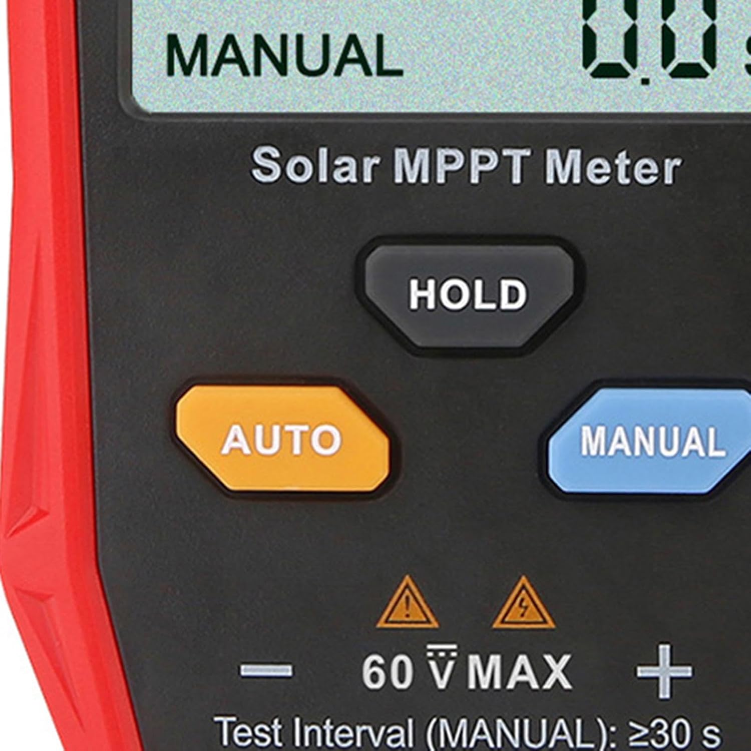Generic 800W Solar Panel Tester Photovoltaic Multimeter 12-60V 14.2x7.6x2cm Utility Tool Professional Big LCD Screen with Cable, Red and Black