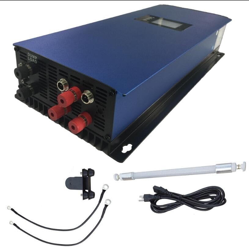 MPPT Pure Sine Wave 2000W Grid Tie Inverter with Dump Load Resistor,45-90V Limit/WiFi Optional for 3phase AC Wind Turbines(No Sensor No WiFi)