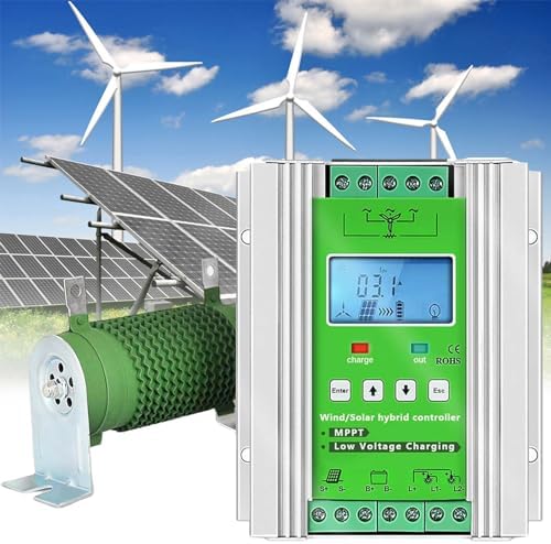 8000W MPPT Charge Controller for 12V/24V/48V Solar & Wind Turbines - Off-Grid Hybrid System for 6000W Wind Generator & 8000W Solar Panel, Efficient Power Management Solution