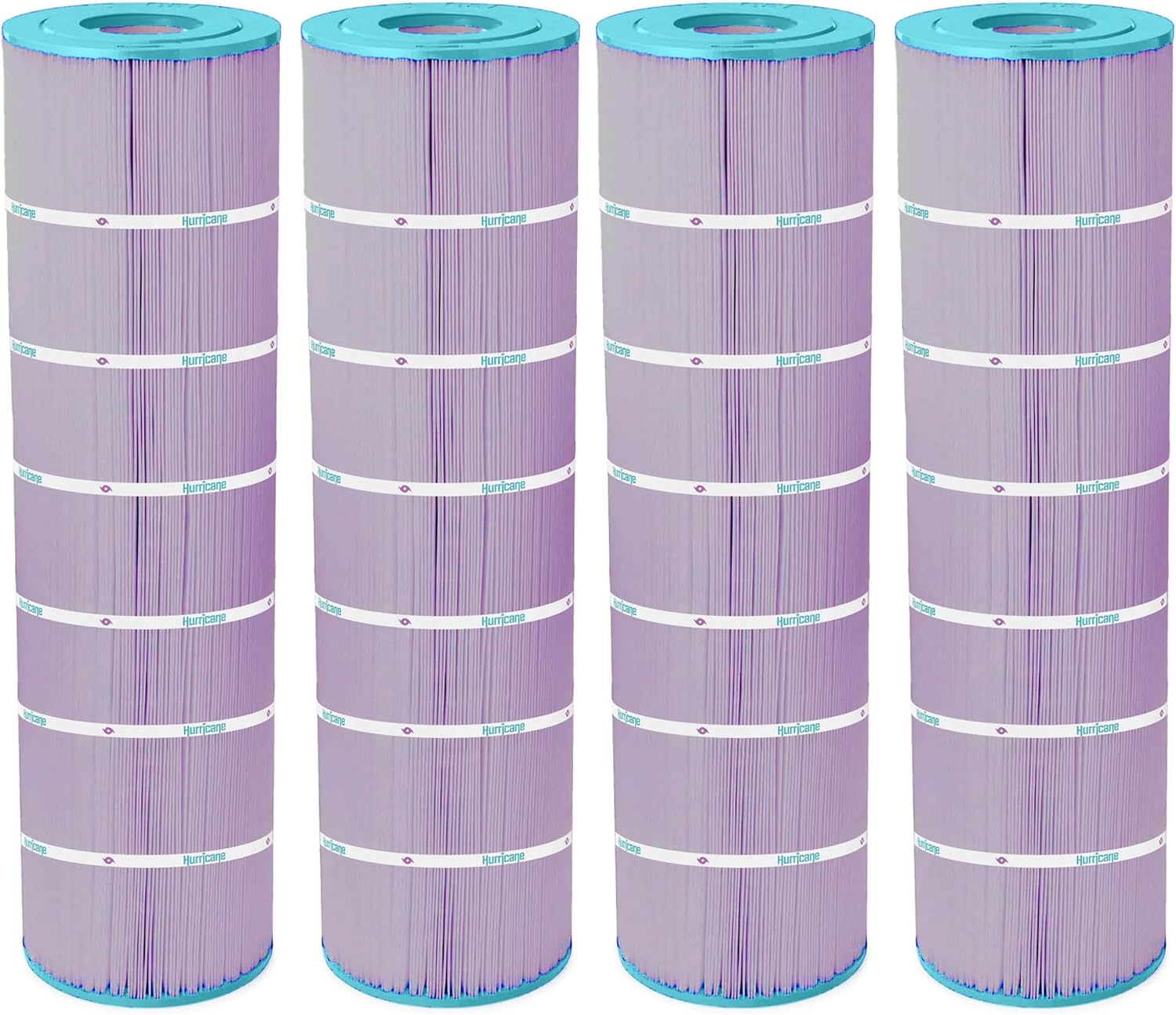 Hurricane Filters 4 Pack HF8418-01P Platinum Purple Spa Filter Cartridge - Replacement for PJANCS200, Unicel C-8418, Filbur FC-0823, Jandy Industries CS 200