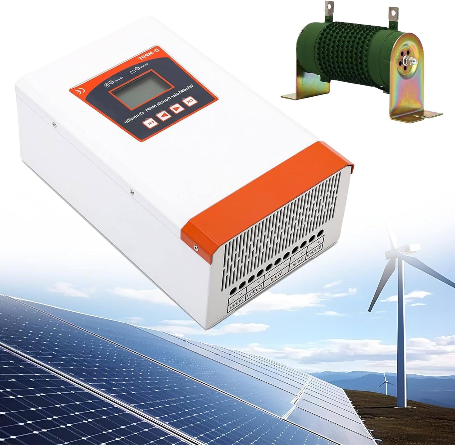 8000W/1000W/12000W/14000W Hybrid Wind Solar Charge Controller 12V 24V 48V Auto MPPT Wind Generator For Lithium Lead Acid Battery,12V/24V-15000W