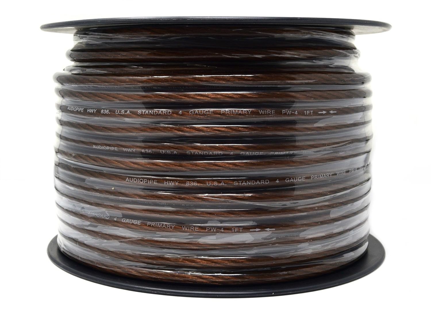 4 Ga GPT Power Wire Primary Ground 250 FT Black Cable Car Audio Amplifier