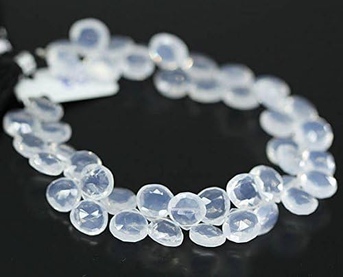 13 inch natural beads strand of 9.5mm smooth drop ice quartz gemstone beads for DIY jewelry - necklace, bracelet, earring, ring.