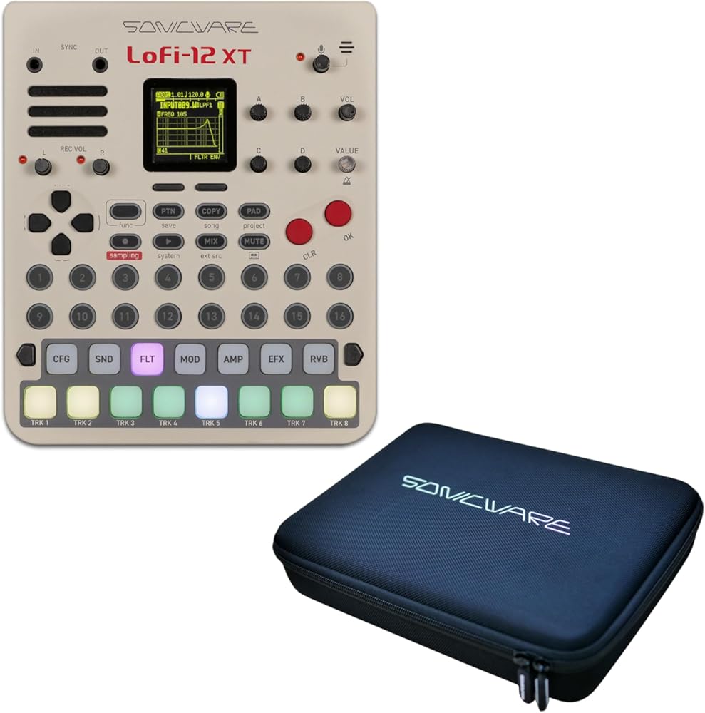 Sonicware Lofi-12 XT - Limited Retro Color [Low-res Digitized Sampler] – Special Bundle with Case
