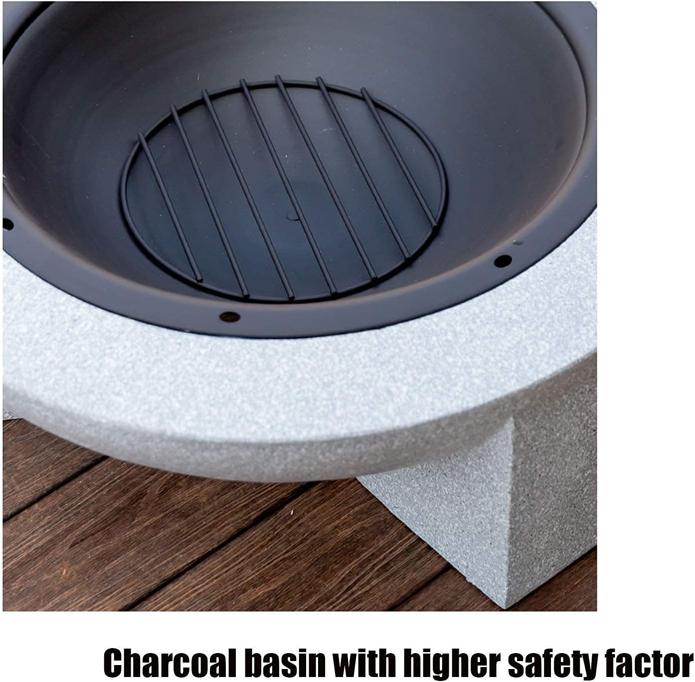 Small Firepit, Fire Pit for Outdoor Garden Patio, Heater Grill Camping Bowl BBQ with Poker 4 in 1 Firepit for Barbecue with AntiMosquito Cover