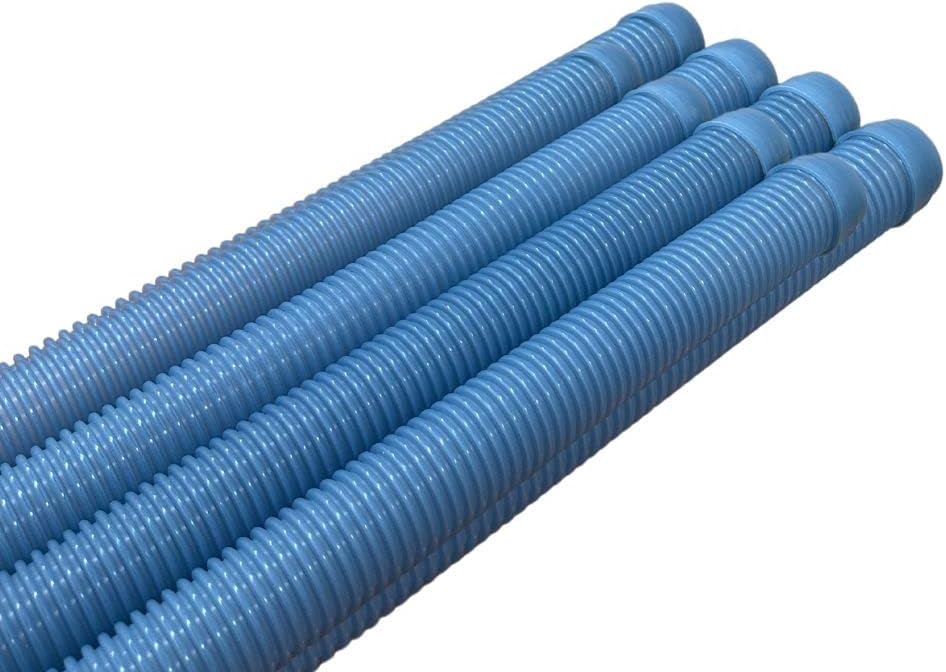 DPM Heavy-Duty Pro Swimming Pool Cleaner Hose 4 Ft Made in USA Swimming Pool Vacuum Cleaner Sectional Hose Universal Compatible Navigator Baracuda G3 Kreepy Krauly Rebel Aquanaut (8, Frost Blue)
