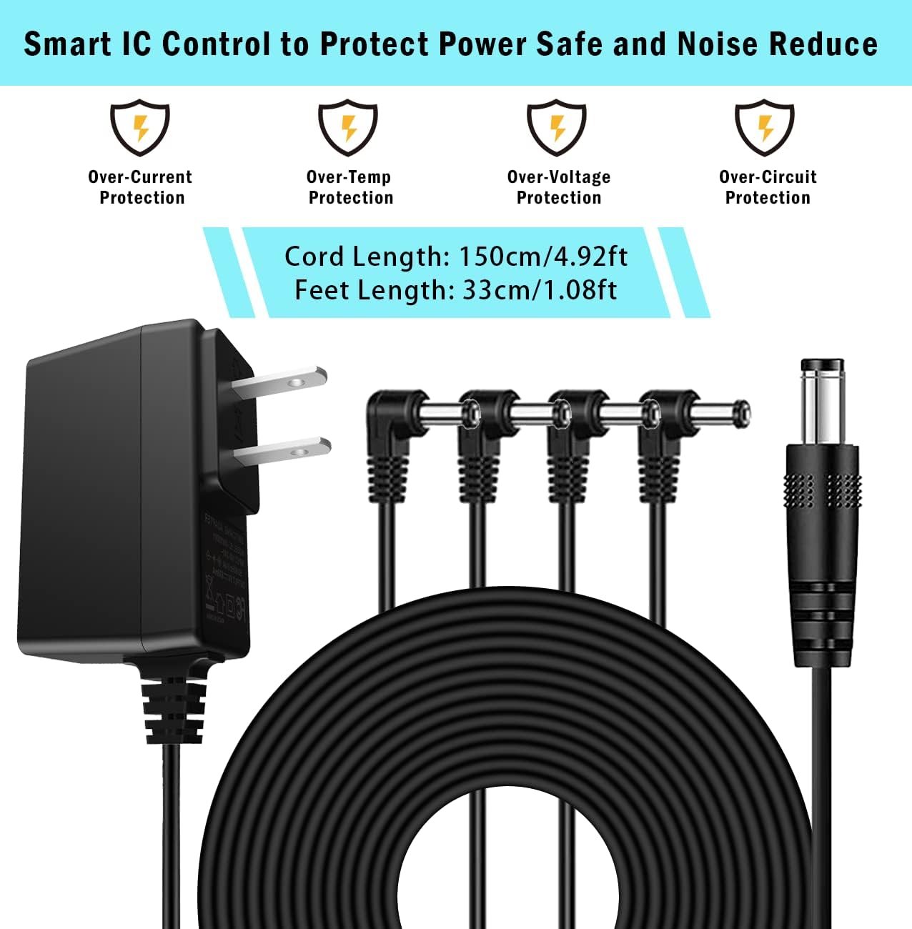 JOYO R-26 Bass Overdrive Amp Simulator Pedal and DC 9V Power Supply (800mA -1A) Adapter