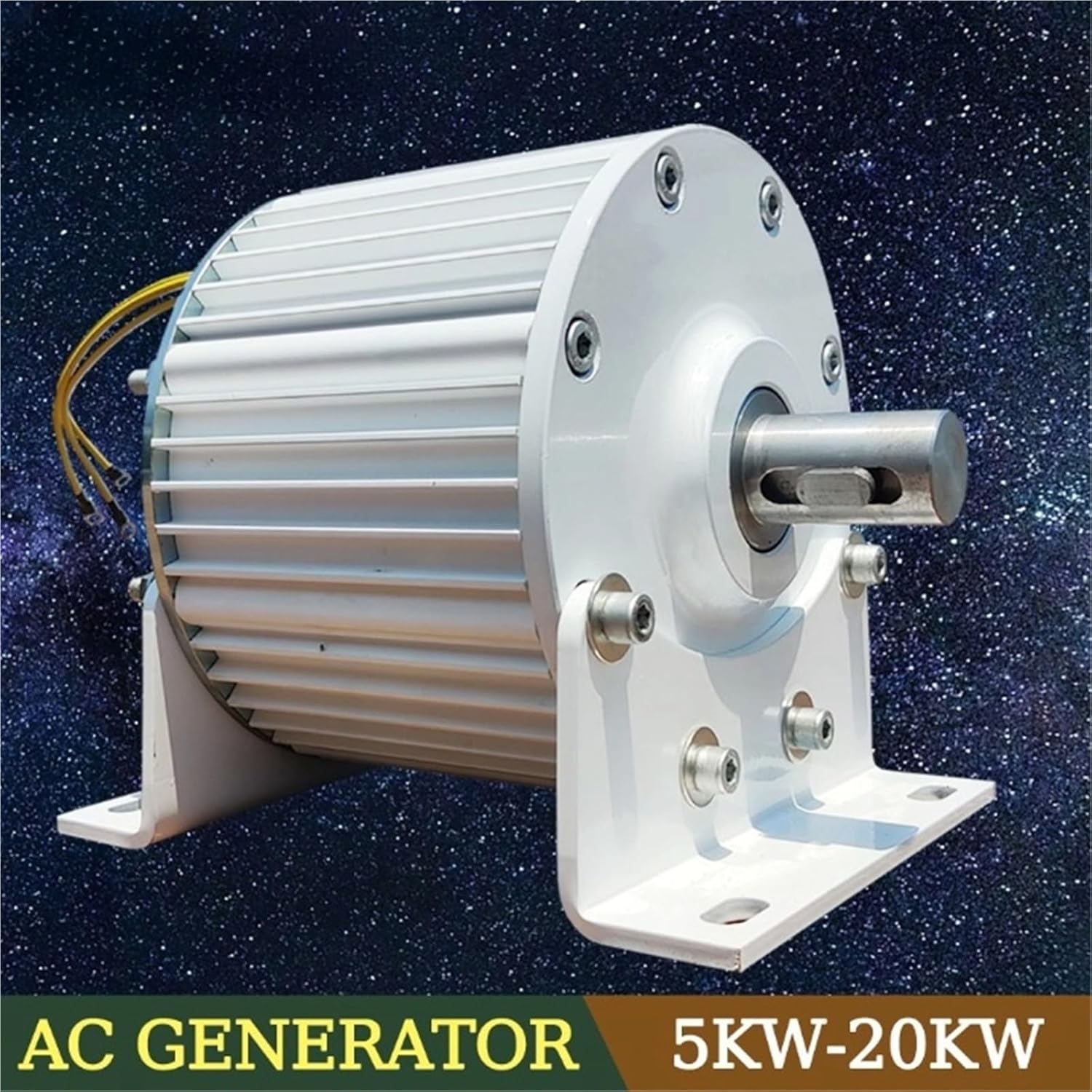 10KW 20KW Low Speed Permanent Magnet Generator 48V 96V 220V 380V 3 Phase AC Alternators Use for Motor Drive Water Wind Turbine(with Base,48V_20KW)