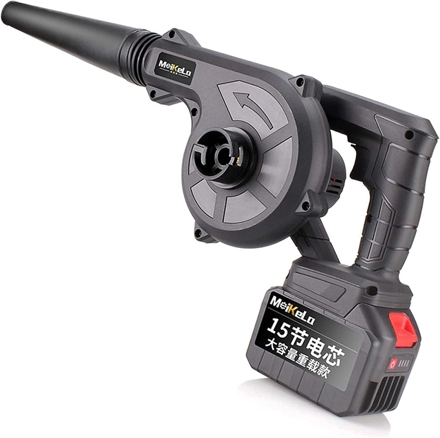 Convenient 2-in-1 Cordless Leaf Blower Lightweight Electric Garden Blower and Vacuum Stepless Speed Change (Color : 2*Battery, Size : 78000h+kit) (2*Battery 78000h) (1*Battery 58000h+kit)