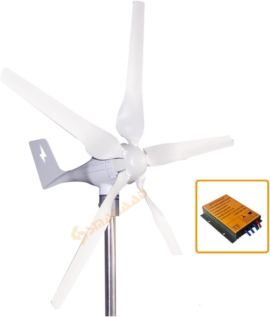 Wind Turbine Wind Generator 600W 800W 1000w Wind Turbine Generator Free Energy 12v 24v 48v Small Windmill MPPT Controller Low Noise Small Mill Homeuse (Color : 5, Size : 1_12V_TURBINE ONLY)