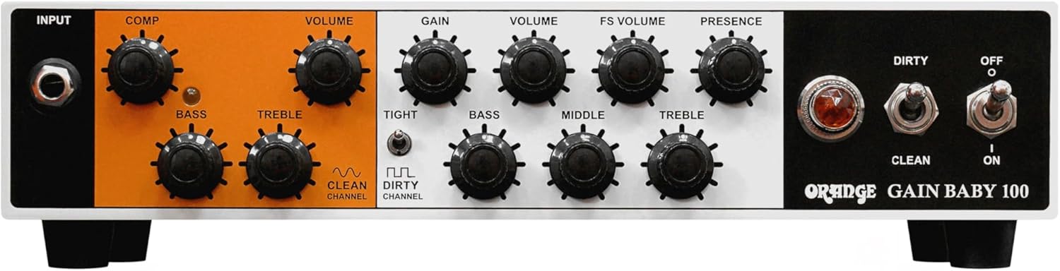 Orange Gain Baby Twin Channel Solid State Guitar Head, 100 Watts